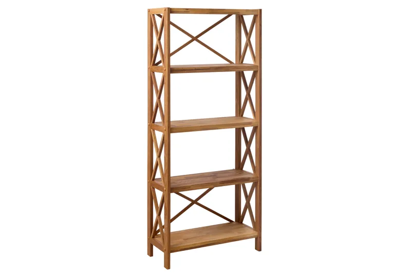 Ayanna Bokhylla 70 cm i Teak, Honungsbrun