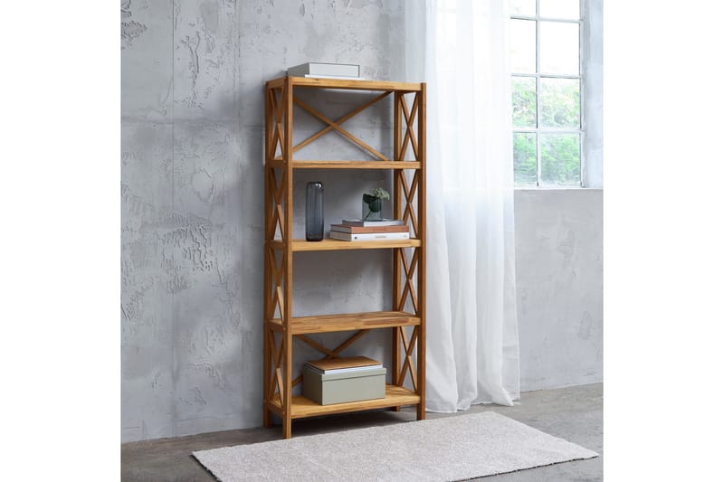 Ayanna Bokhylla 70 cm i Teak - Honungsbrun - Förvaring - Hylla - Bokhylla