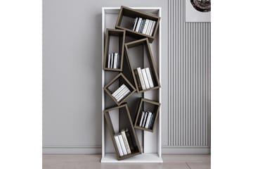 Bloemendal Bokhylla 63 cm i Valnöt - Vit - Förvaring - Hylla - Bokhylla