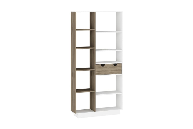Ackerman Bokhylla 80 cm, Vit|Valnöt