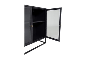 Bakal Bokhylla 85 cm i Glas och Metall - Svart - Förvaring - Hylla - Bokhylla
