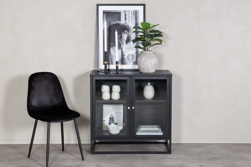 Bakal Bokhylla 85 cm i Glas och Metall - Svart - Förvaring - Hylla - Bokhylla