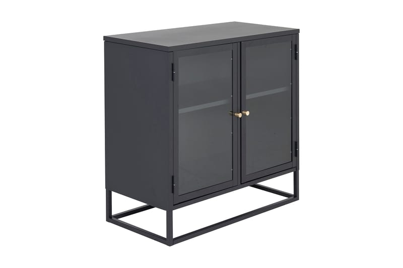 Bakal Bokhylla 85 cm i Glas och Metall, Svart