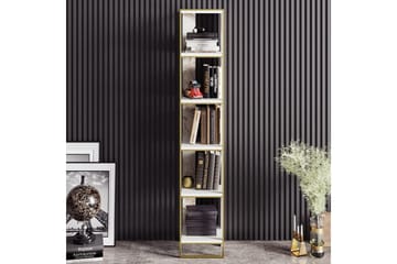 Bascle Bokhylla 31 cm i Trä med Metallram - Vit - Förvaring - Hylla - Bokhylla