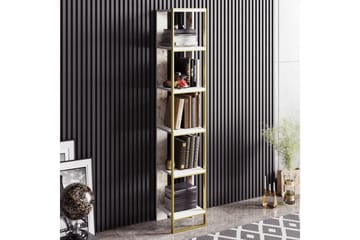 Bascle Bokhylla 31 cm i Trä med Metallram - Vit - Förvaring - Hylla - Bokhylla