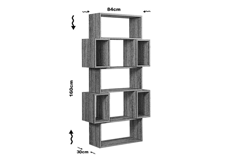 Comfortale Bokhylla 84 cm i Valnöt - Brun - Förvaring - Hylla - Bokhylla