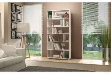 Decorotika Bokhylla 90 cm i Målat Trä - Vit - Förvaring - Hylla - Bokhylla