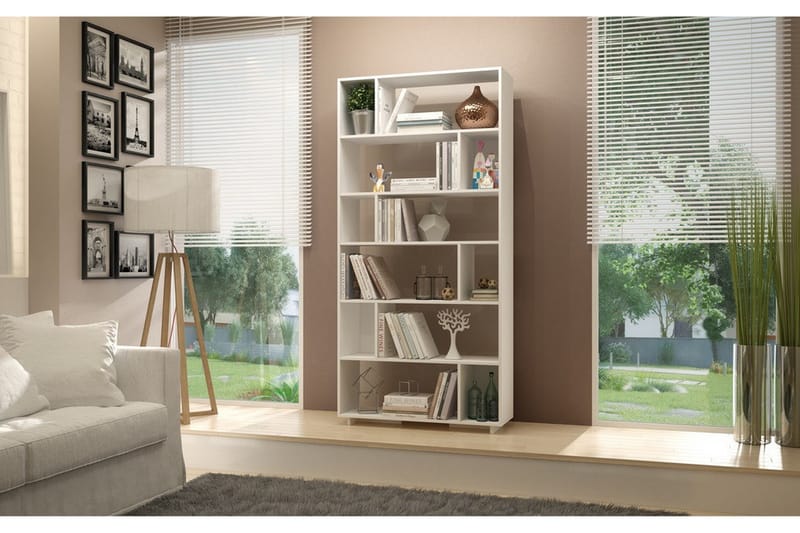Decorotika Bokhylla 90 cm i Målat Trä - Vit - Förvaring - Hylla - Bokhylla