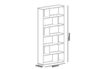 Decorotika Bokhylla 90 cm i Målat Trä - Vit - Förvaring - Hylla - Bokhylla