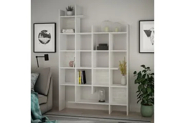 Decorta Bokhylla 122 cm i Målat Trä - Vit - Förvaring - Hylla - Bokhylla