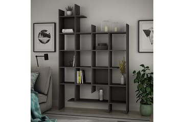Decorta Bokhylla 122 cm i Mörkt Trä - Grå - Förvaring - Hylla - Bokhylla