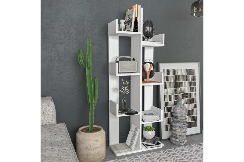 Desgrar Bokhylla 50x173 cm - Vit - Förvaring - Hylla - Bokhylla