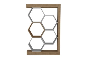 Desgrar Bokhylla 90x140 cm i Ek - Vit - Förvaring - Hylla - Bokhylla