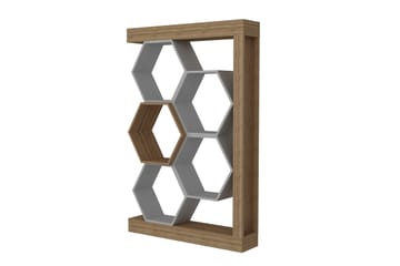 Desgrar Bokhylla 90x140 cm i Ek - Vit - Förvaring - Hylla - Bokhylla