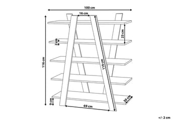 Escalante Bokhylla 100 cm i Valnöt - Brun - Förvaring - Hylla - Bokhylla
