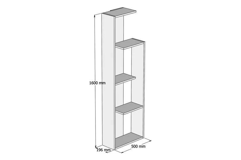 Gersby Bokhylla 50 cm - Brun - Förvaring - Hylla - Bokhylla