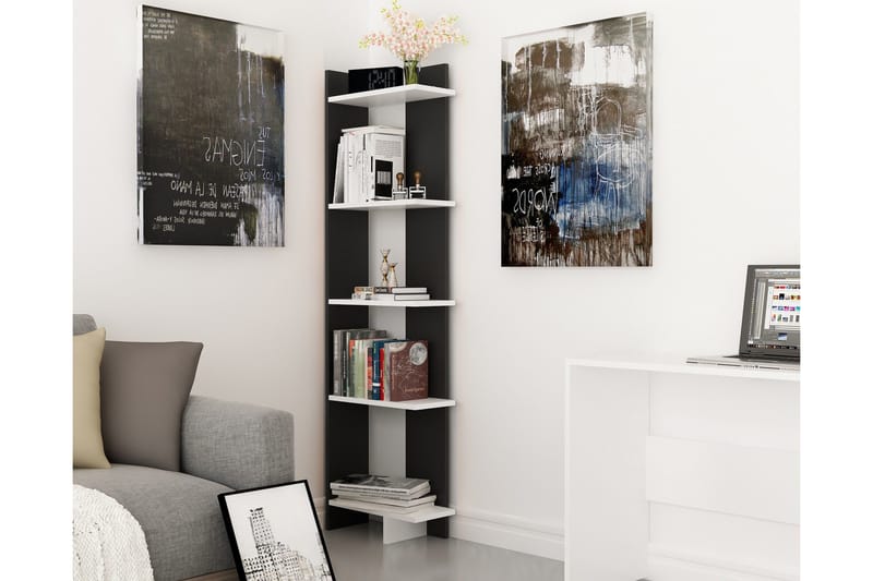 Hejde Bokhylla 22 cm - Svart|Vit - Förvaring - Hylla - Bokhylla