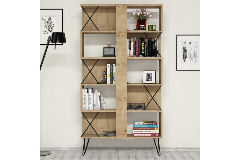 Hovdane Bokhylla 22 cm i Ek - Brun - Förvaring - Hylla - Bokhylla