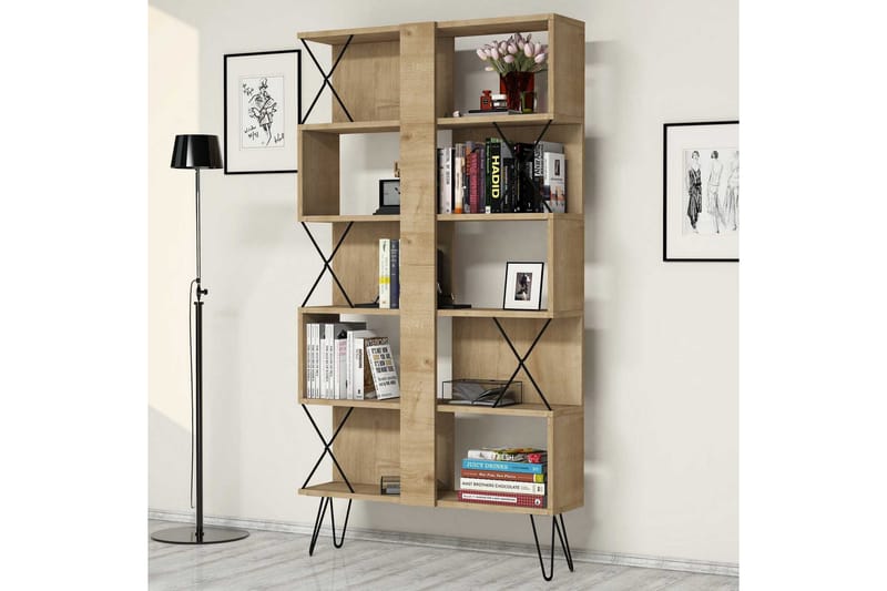 Hovdane Bokhylla 22 cm i Ek - Brun - Förvaring - Hylla - Bokhylla