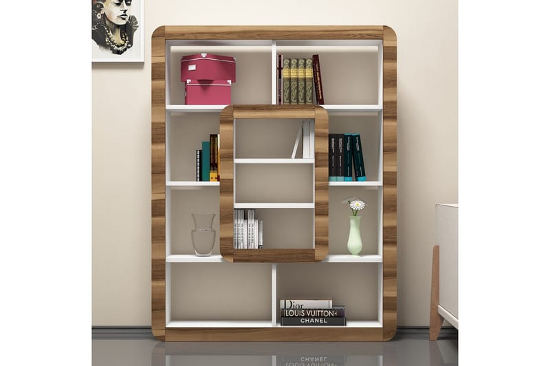 Hovdane Bokhylla 24 cm - Vit|Brun - Förvaring - Hylla - Bokhylla