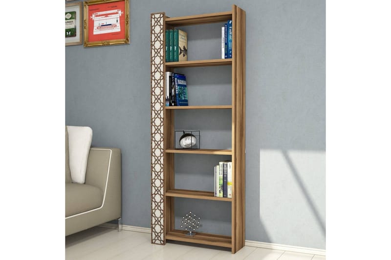 Hovdane Bokhylla 64 cm - Brun/Vit - Förvaring - Hylla - Bokhylla