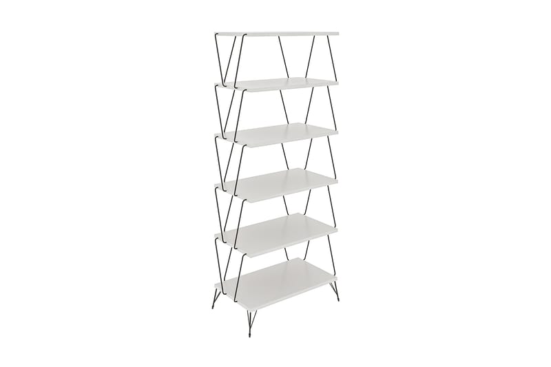 Igazz Bokhylla 48 cm 5 Hyllor i Målat Trä, Vit