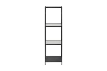 Ikaria Bokhylla 35 cm med 4 Hyllplan i Glas och Metall - Svart - Förvaring - Hylla - Bokhylla