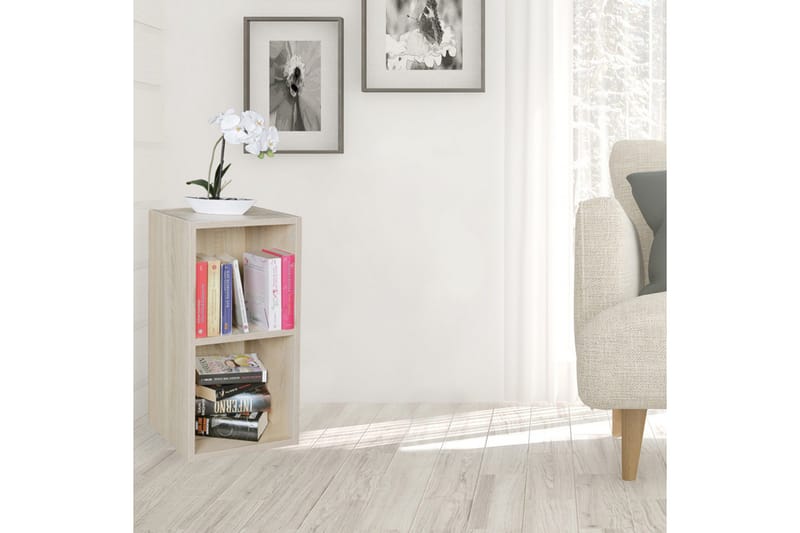 Langriville Bokhylla i Ek - Beige - Förvaring - Hylla - Bokhylla