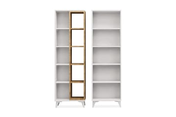 Mod Bokhylla 100 cm i Ek - Vit|Brun - Förvaring - Hylla - Bokhylla