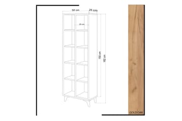 Mod Bokhylla 50 cm i Ek - Vit - Förvaring - Hylla - Bokhylla