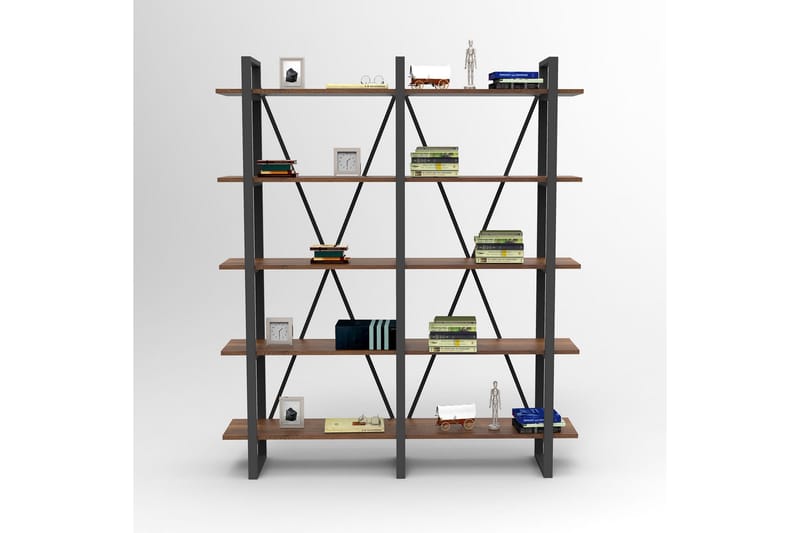 Numandro Bokhylla 154,8 cm i Teak - Brun - Förvaring - Hylla - Bokhylla