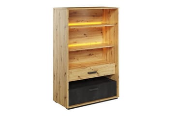 Rathmore Bokhylla 90 cm i Ek - Svart - Förvaring - Hylla - Bokhylla