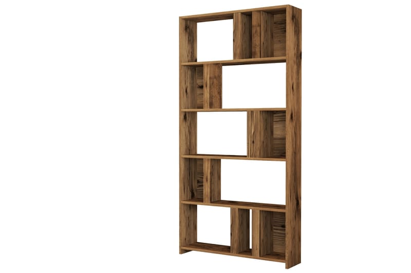 Timiza Bokhylla 90 cm med 5 Hyllor i Valnöt - Brun - Förvaring - Hylla - Bokhylla