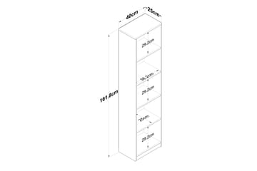 Dystany Bokhylla 40 cm - Antracit - Förvaring - Hylla - Bokhylla