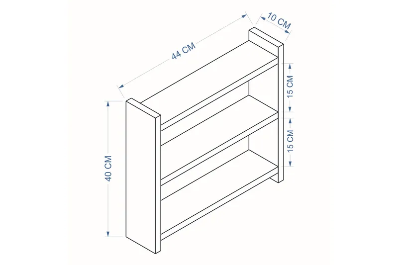 Kosmikoa Lagerhylla 44x10 cm - Antracit - Förvaring - Hylla - Förvaringshylla - Lagerhylla