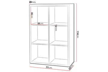 Franzine Bokhylla 77 cm i Ek - Beige - Förvaring - Hylla - Bokhylla