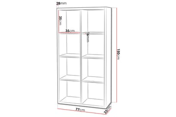 Franzine Bokhylla 77 cm i Ek - Ljusbrun - Förvaring - Hylla - Bokhylla