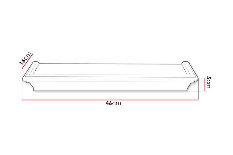Harendra Vägghylla 46 cm - Svart - Förvaring - Hylla - Vägghylla