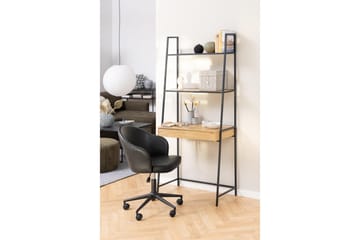Hartsoe Bokhylla 77 cm i Metall med Träskiva - Svart|Beige - Förvaring - Hylla - Bokhylla