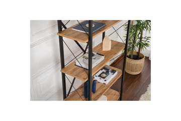 Haruka Bokhylla 90 cm i Furuträ - Svart|Beige - Förvaring - Hylla - Bokhylla