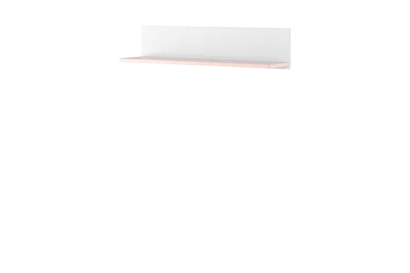Hilts Vägghylla 110x22 cm, Vit/Rosa