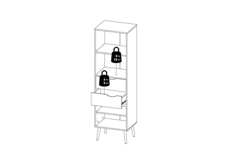 Hostafranc Bokhylla 50,2 cm - Vit - Förvaring - Hylla - Bokhylla