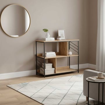 Hylla Dimitra 100x40x835 cm - ljust rustikt trä/svart - Förvaring - Hylla - Hyllplan & hyllkonsol