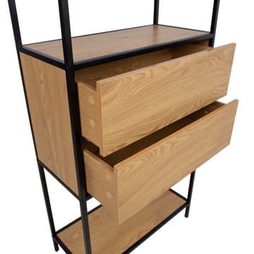 Hylla med en låda 64x30x178 cm - ask/svart - Förvaring - Hylla - Hyllplan & hyllkonsol