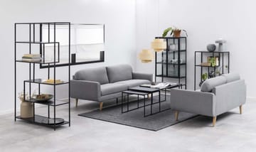 Hylla Seaford 114x35x185 cm - Svart - Förvaring - Hylla - Bokhylla