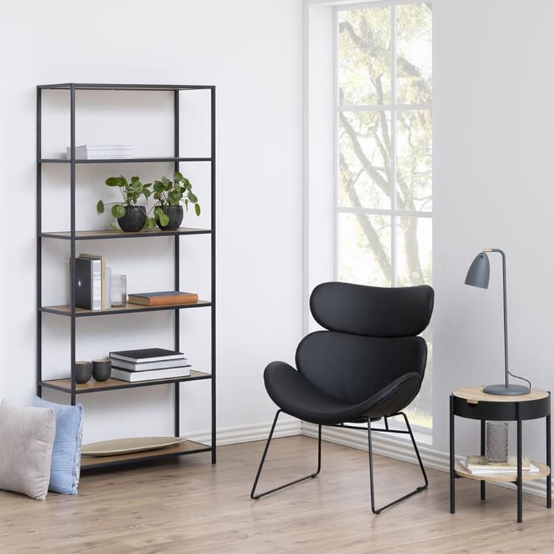 Hylla Seaford 77x35x185 cm - vild ek - Förvaring - Hylla - Hyllplan & hyllkonsol