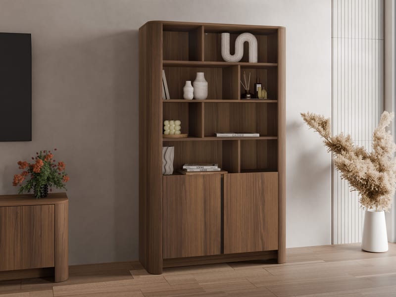 Norrhassel Bokhylla 103 cm i Valnöt - Brun - Förvaring - Hylla - Bokhylla