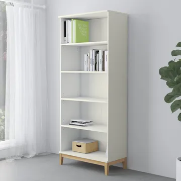 Pelle Bokhylla 80x191 cm - Vit/Wotan-ek - Förvaring - Hylla - Bokhylla