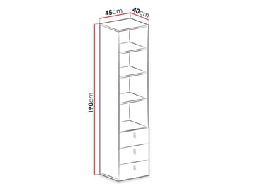 Planeta Bokhylla 45 cm i Trä - Blå|Vit - Förvaring - Hylla - Bokhylla
