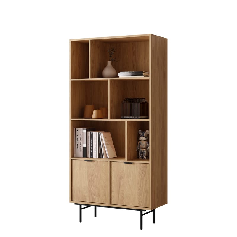 Rolden Bokhylla 90 cm i, Svart|Brun